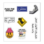 Don’t Touch My Laptop مجموعة استيكر لتزين وتجديد اللاب توب والنوت بوك والزجاجات وتربروف قابل لإعادة الاستخدام