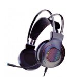 سماعة جيمنج مضيئة نقية الصوت بمكبر 50 ملم وميكروفون عازل للضوضاء