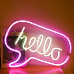 ⁦نيون ليد مضيئة لتجديد وتغير ديكور المنازل والشركات والمحلات التجارية Hello لافتة⁩ - الصورة ⁦4⁩