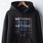 ⁦Nothing هودي اوفر سايز قطن باللون الأسود⁩ - الصورة ⁦2⁩