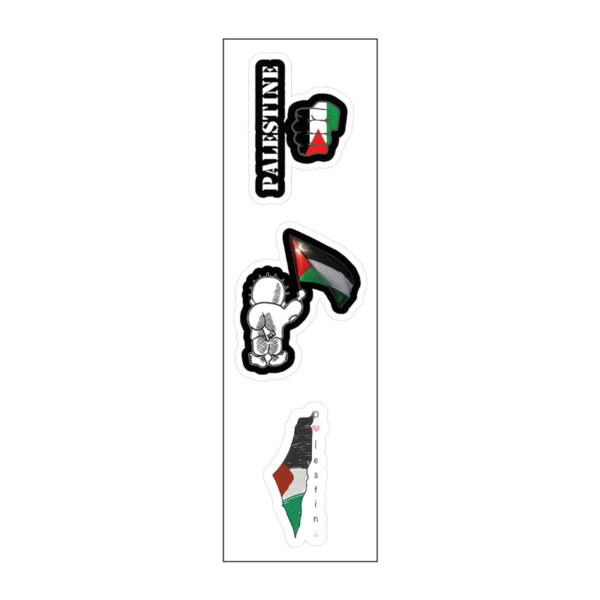 Palestine We Will Never Forget استيكر  لتزين وتجديد اللاب توب والنوت بوك والزجاجات وترربروف قابل لإعادة الاستخدام