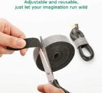 ⁦Reusable Cord Organizer Keeper Holder Fastening Cable Ties Straps⁩ - الصورة ⁦7⁩