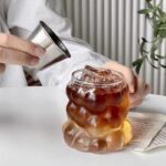 ⁦مج بابلز 400 ملي زجاج شفاف لشرب وتقديم العصائر والنسكافيه والايس كوفي بيد لسهولة الحمل⁩ - الصورة ⁦9⁩