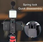 ⁦ترايبود بحامل ثلاثي مرن بتصميم اخطبوطي برأس كروية تدور 360 درجة مع مايك وإضاءة للتصوير⁩ - الصورة ⁦10⁩