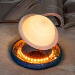 ⁦اباجورة مكتب ثري دي بتصميم كوكب زحل العائم بقاعدة شفافة تدور 360 درجة⁩ - الصورة ⁦6⁩
