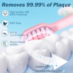 ⁦فرشة أسنان كهربائية للأطفال بتصميم كرتوني و 4 رؤوس قابلة للتبديل وخمسة أوضاع للتنظيف⁩ - الصورة ⁦7⁩