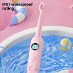 ⁦فرشة أسنان كهربائية للأطفال بتصميم كرتوني و 4 رؤوس قابلة للتبديل وخمسة أوضاع للتنظيف⁩ - الصورة ⁦9⁩