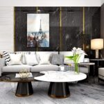 ⁦رول استيكر رخامي كبير لاصق ملمس ناعم مقاوم للنيران⁩ - الصورة ⁦5⁩