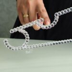 ⁦طقم شماعات أكريليك شفافة بتصميم بابلز 6 قطع لتنظيم الملابس داخل الدولاب⁩ - الصورة ⁦4⁩