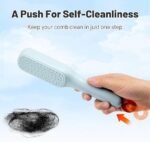 ⁦فرشة شعر لفك التشابك ذاتية التنظيف بتصميم قابل للسحب⁩ - الصورة ⁦5⁩