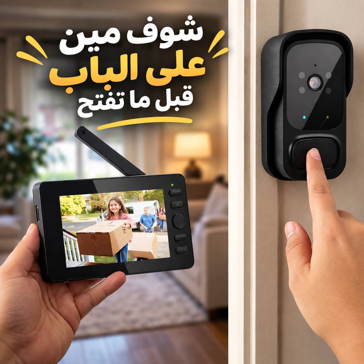 جرس-باب-لاسلكي-بكاميرا-وشاشة-4.3-بوصة-مع-رؤية-ليلية-وصوت-ثنائي-الاتجاه-لأمان-المنزل_All_12659_8.jpeg جرس باب لاسلكي بكاميرا وشاشة 4.3 بوصة مع رؤية ليلية وصوت ثنائي الاتجاه لأمان المنزل - الصورة 1