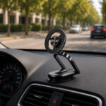 ⁦حامل موبايل مغناطيسي قابل للطي للسيارة بقاعدة شفط قوية ودوران 360 درجة⁩ - الصورة ⁦2⁩