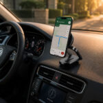 ⁦حامل موبايل مغناطيسي قابل للطي للسيارة بقاعدة شفط قوية ودوران 360 درجة⁩ - الصورة ⁦3⁩