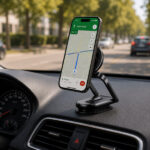 ⁦حامل موبايل مغناطيسي قابل للطي للسيارة بقاعدة شفط قوية ودوران 360 درجة⁩ - الصورة ⁦4⁩