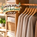طقم شماعات خشب لتنظيم وتعليق الملابس داخل الدولاب قطعتين