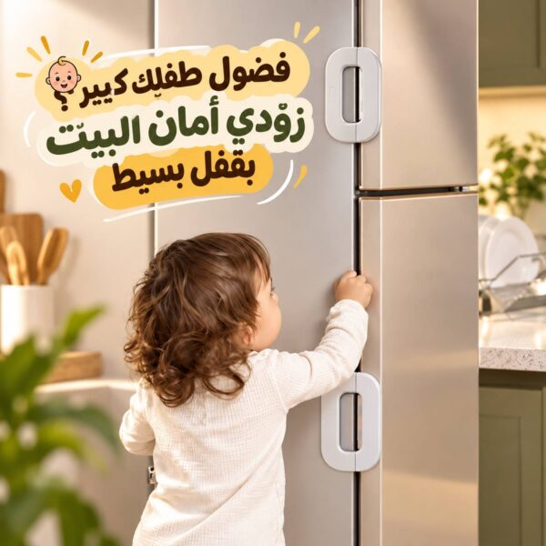 قفل أمان لسلامة الأطفال لغلق باب الثلاجة والأدراج والدواليب