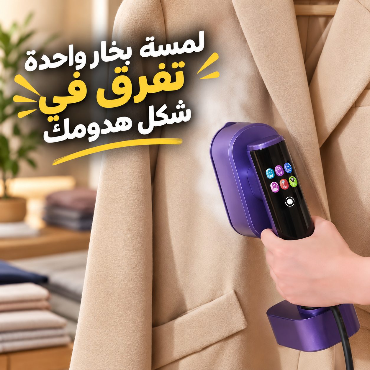 مكواة-بخار-يدوية-بشاشة-ليد-و-4-مستويات-بخار-1300-وات_All_12540_8.jpeg مكواة بخار يدوية بشاشة ليد و 4 مستويات بخار 1300 وات - الصورة 1